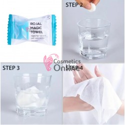 Servetele cosmetice comprimate, Magic Towel Roial, set 10 buc